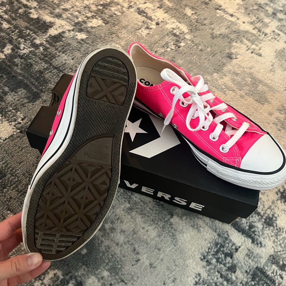 Converse Vibrant Pink All Star Shoes - Picture 3 of 5